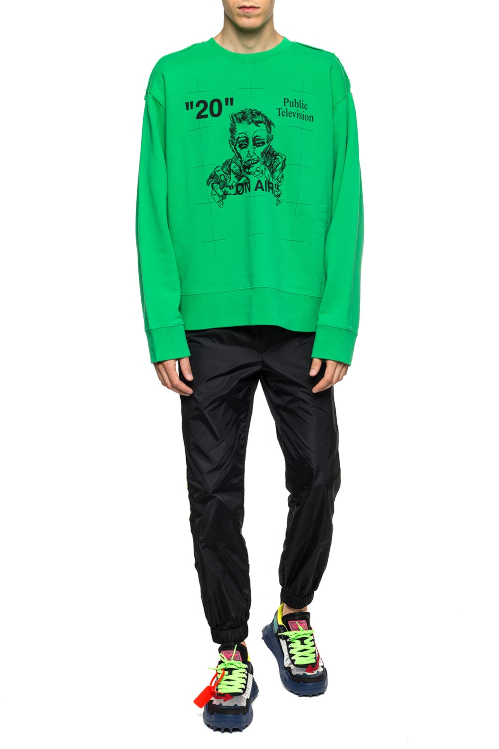 Off white hotsell green sweatshirt